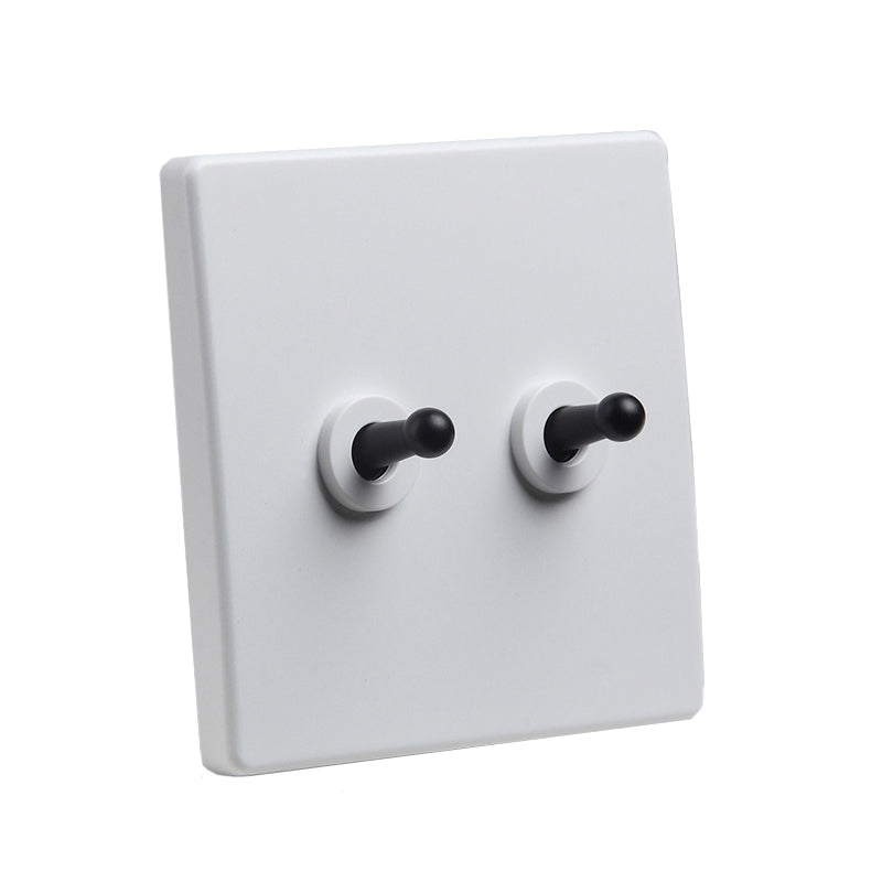 Classic White with black Toggle - 2 Levers