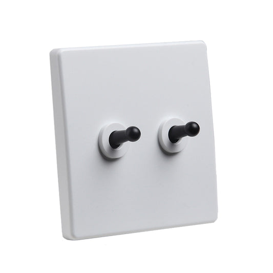 Classic White with black Toggle - 2 Levers