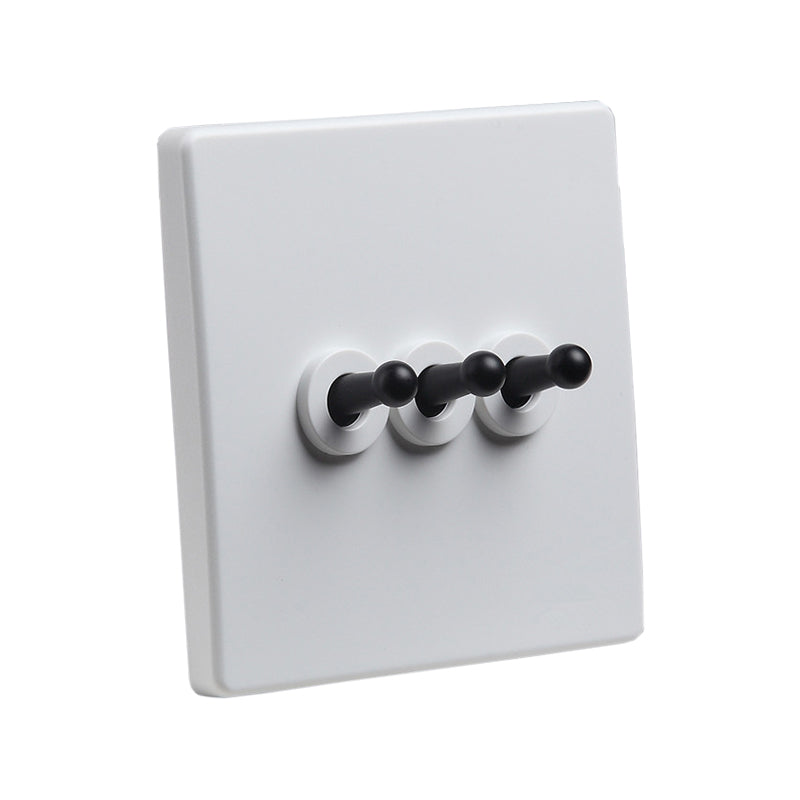 Classic White with black Toggle - 3 Levers