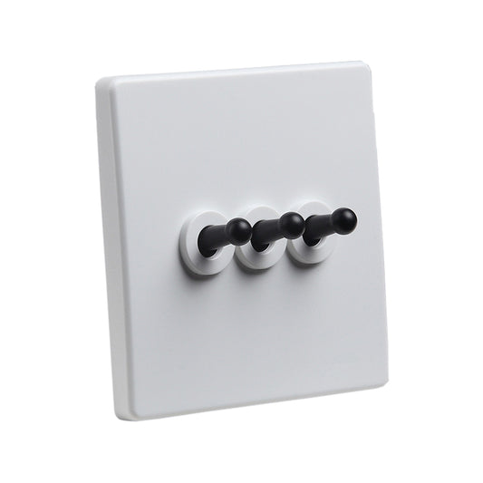 Classic White with black Toggle - 3 Levers