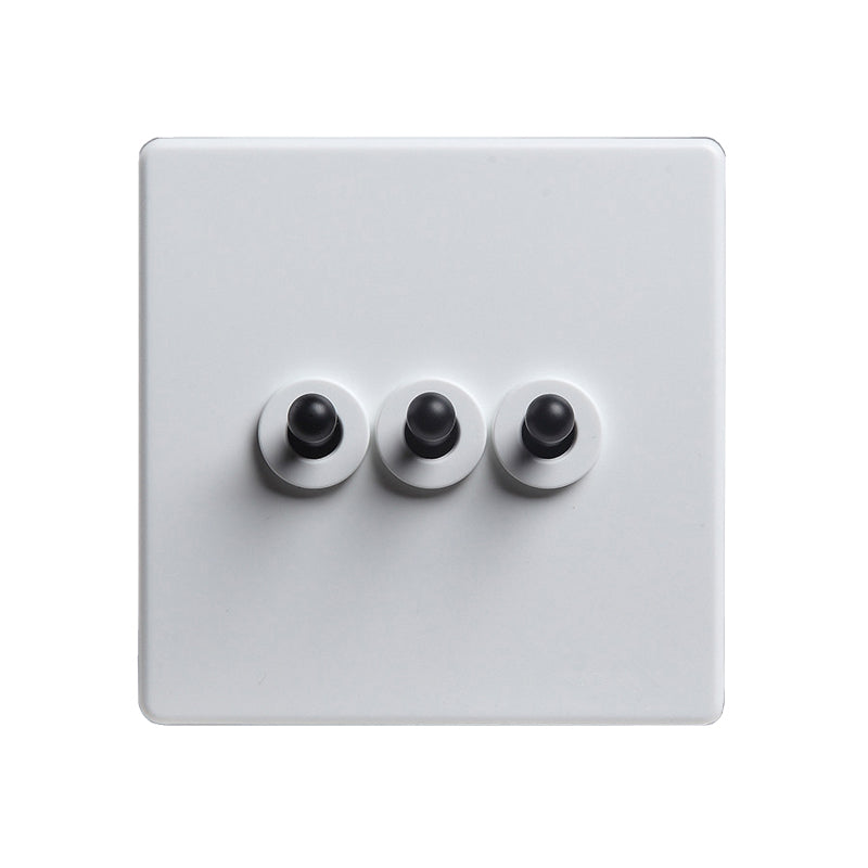 Classic White with black Toggle - 3 Levers