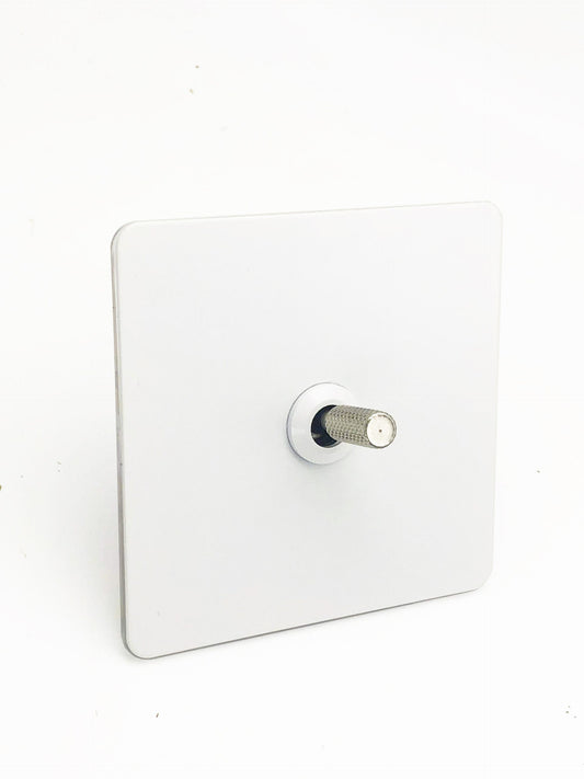 Elegant - White with Silver Toggle - 1 lever - 3-Way