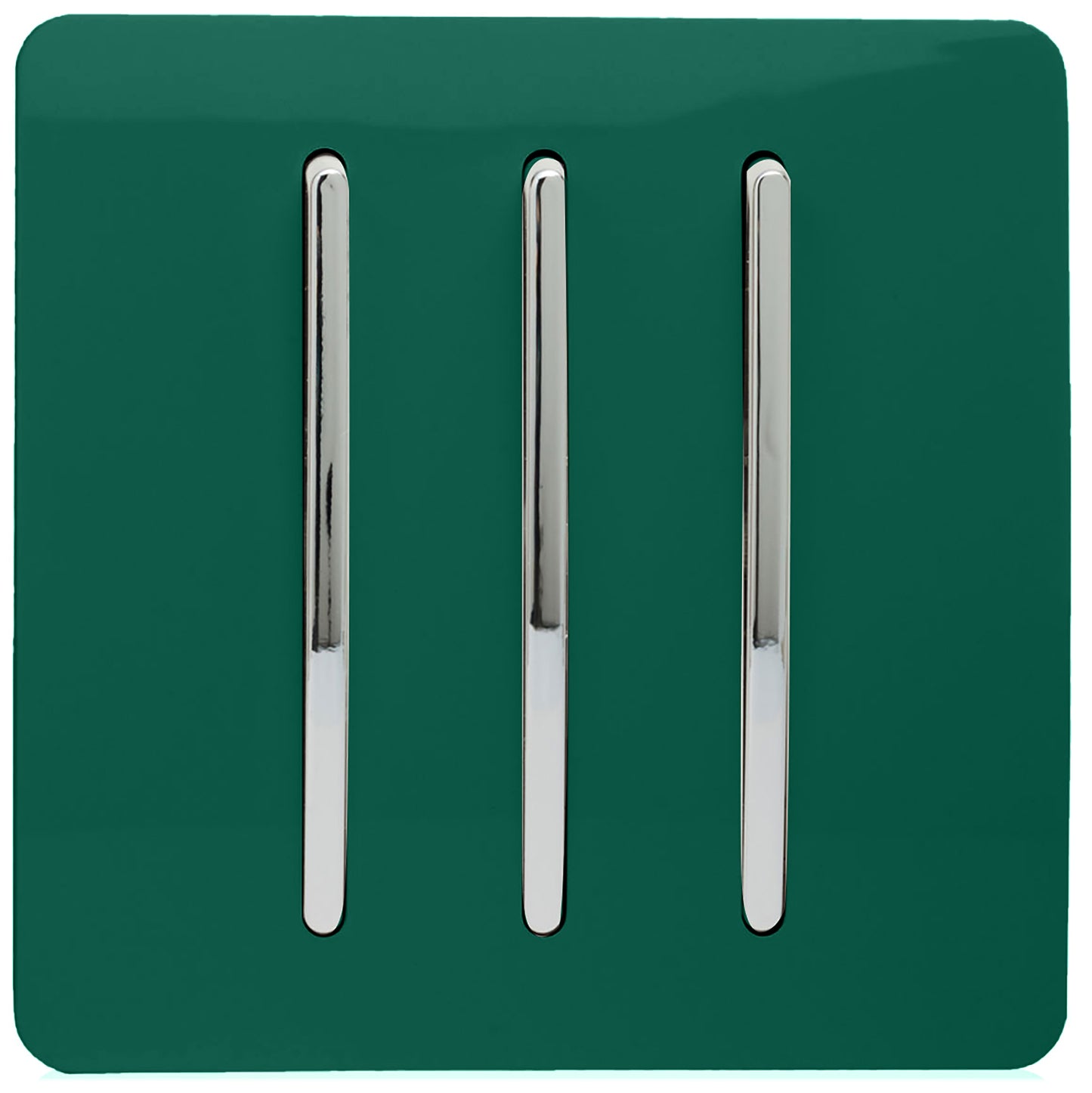 Trendi Dark Green - 3 Lever - 2 Way - Artistic Modern 10 Amp Rocker Light Switch