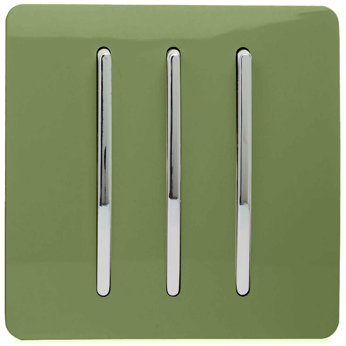 Trendi Moss Green - 3 Lever - 2 Way - Artistic Modern 10 Amp Rocker Light Switch