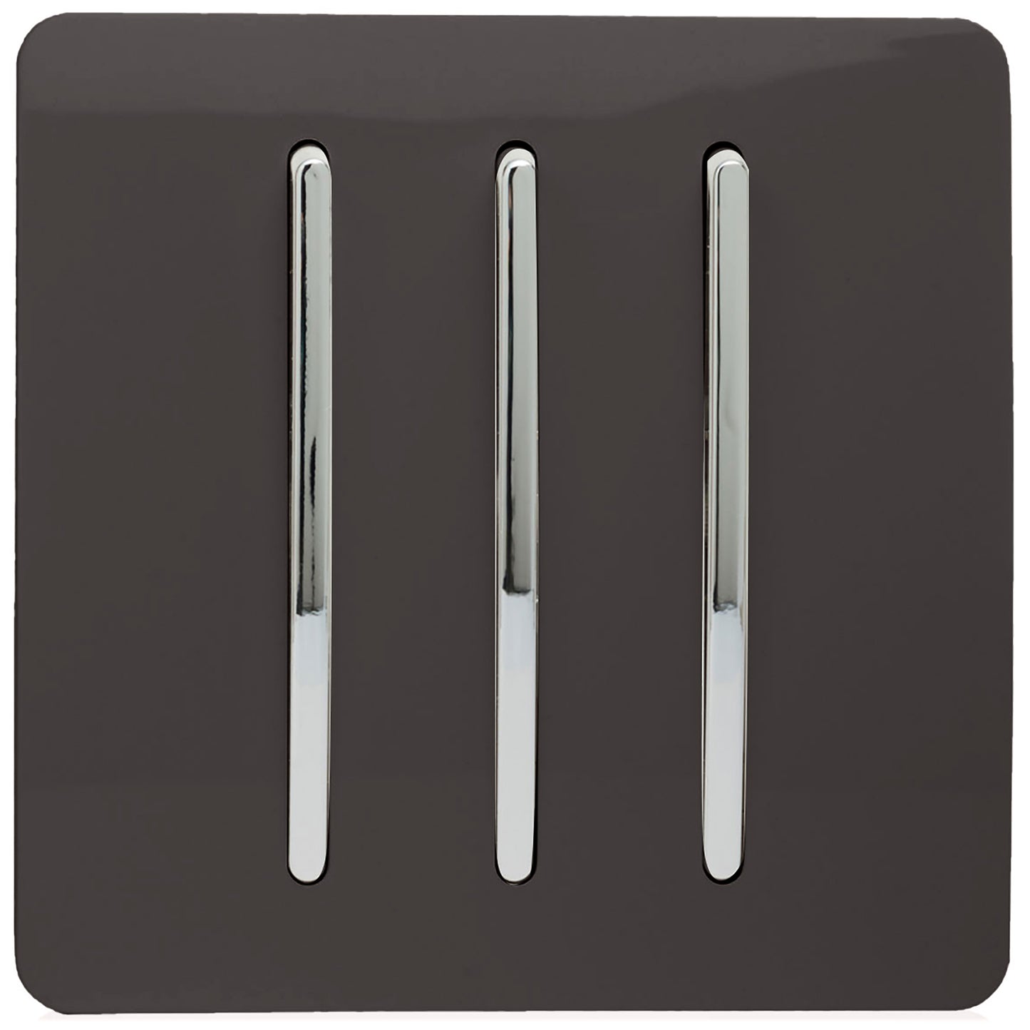 Trendi Dark Brown - 3 Lever - 2 Way - Artistic Modern 10 Amp Rocker Light Switch