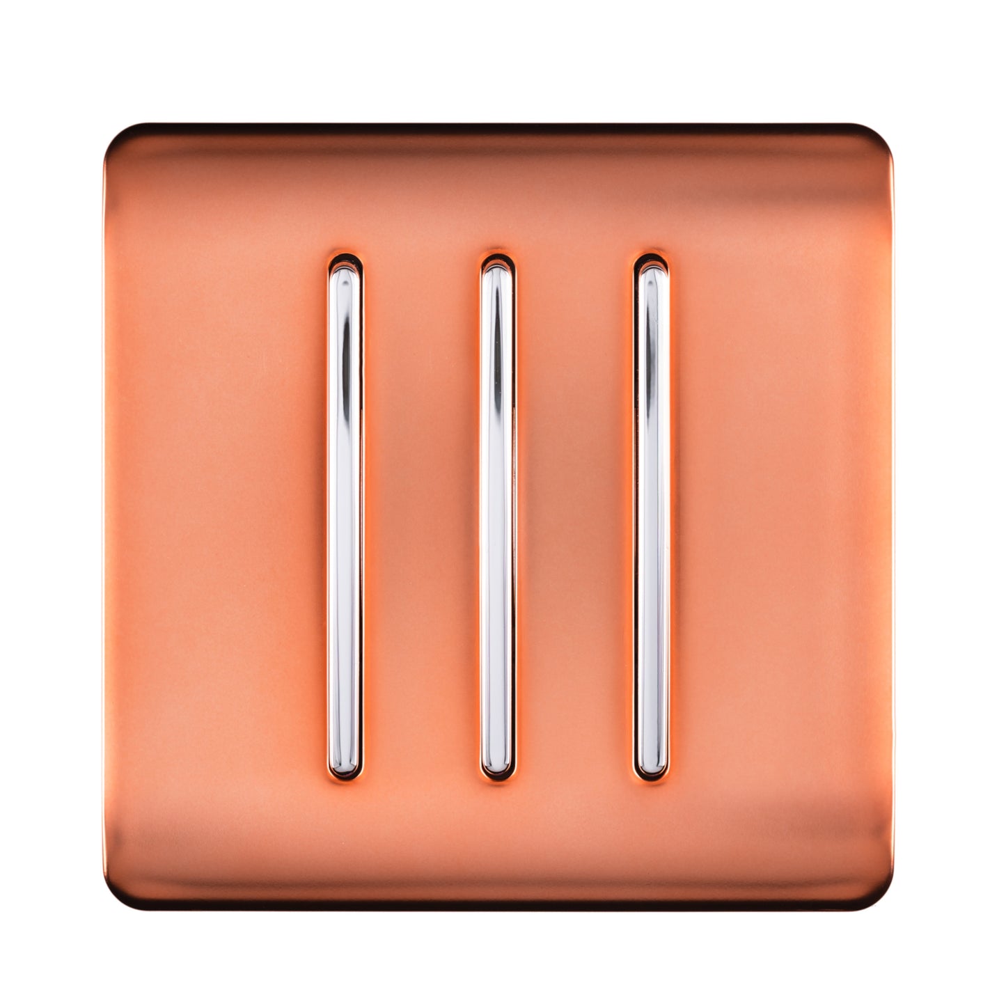 Trendi Copper - 3 Lever - 2 Way - Artistic Modern 10 Amp Rocker Light Switch