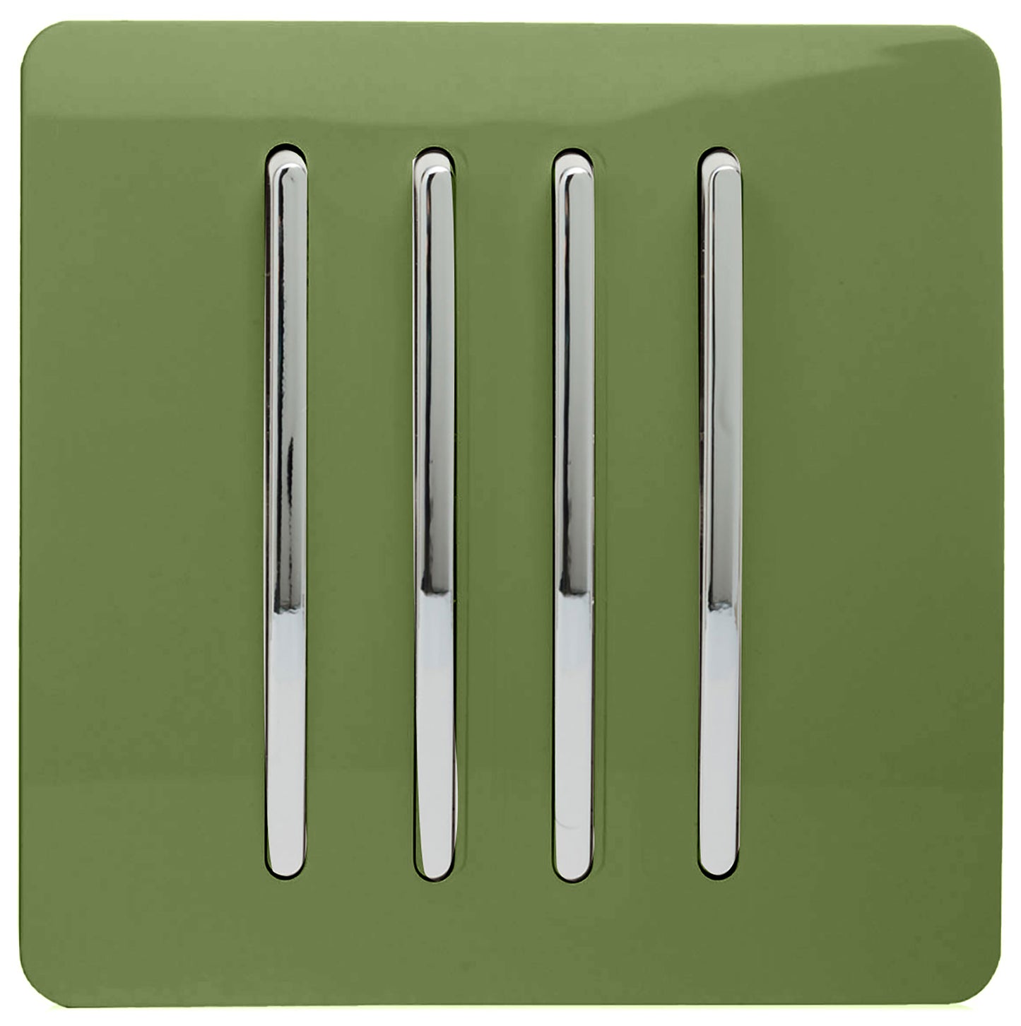 Trendi Moss Green - 4 Lever - 2 Way - Artistic Modern 10 Amp Rocker Light Switch