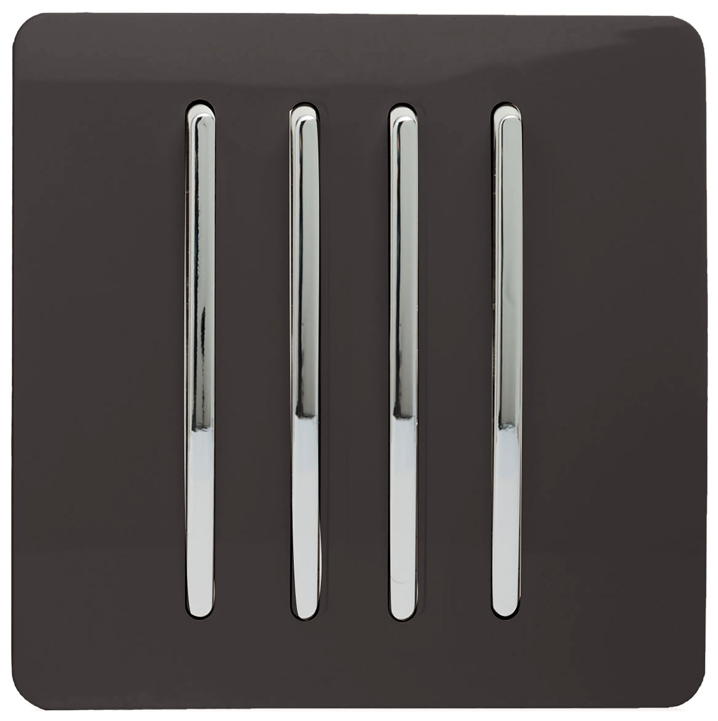Trendi Dark Brown - 4 Lever - 2 Way - Artistic Modern 10 Amp Rocker Light Switch