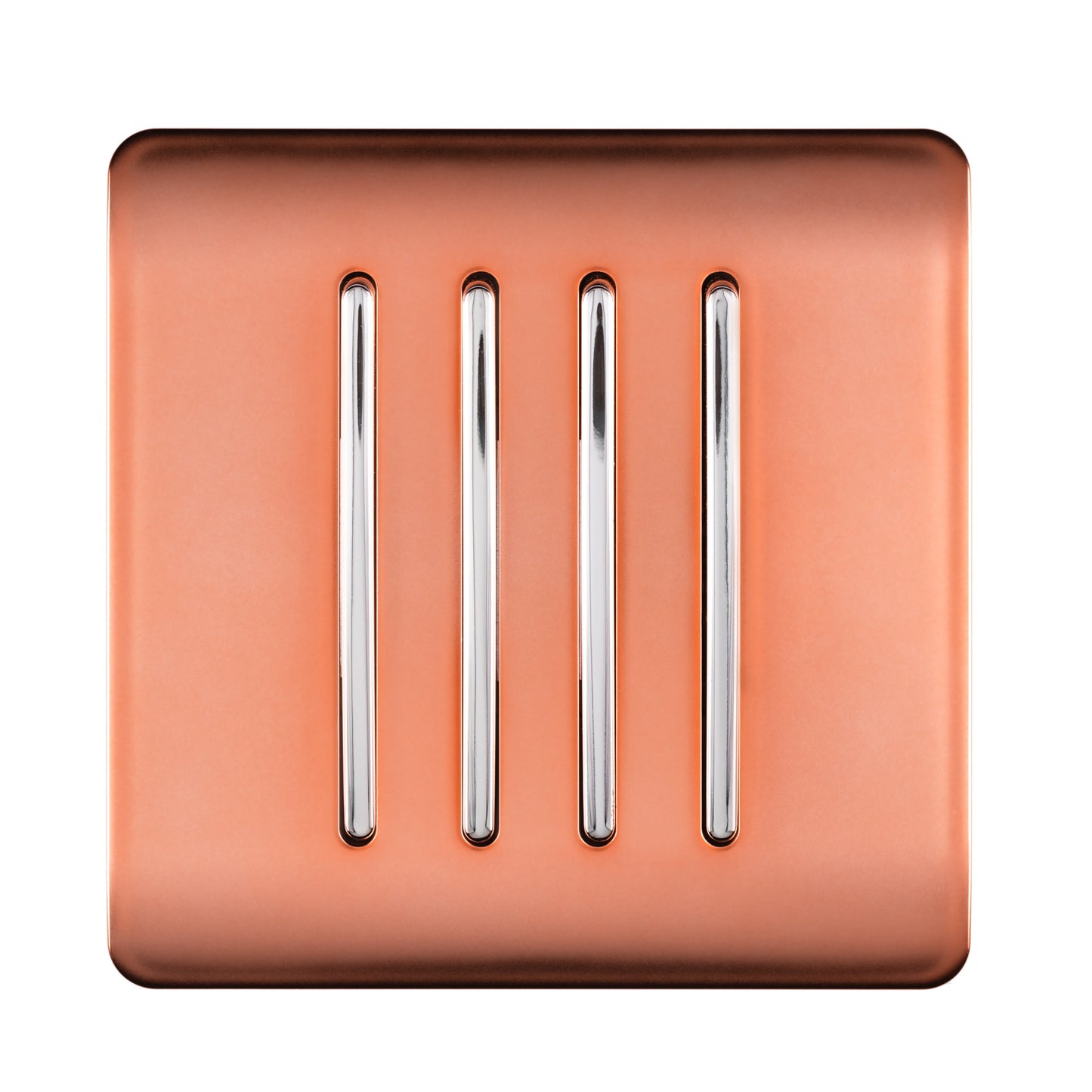 Trendi Copper - 4 Lever - 2 Way - Artistic Modern 10 Amp Rocker Light Switch