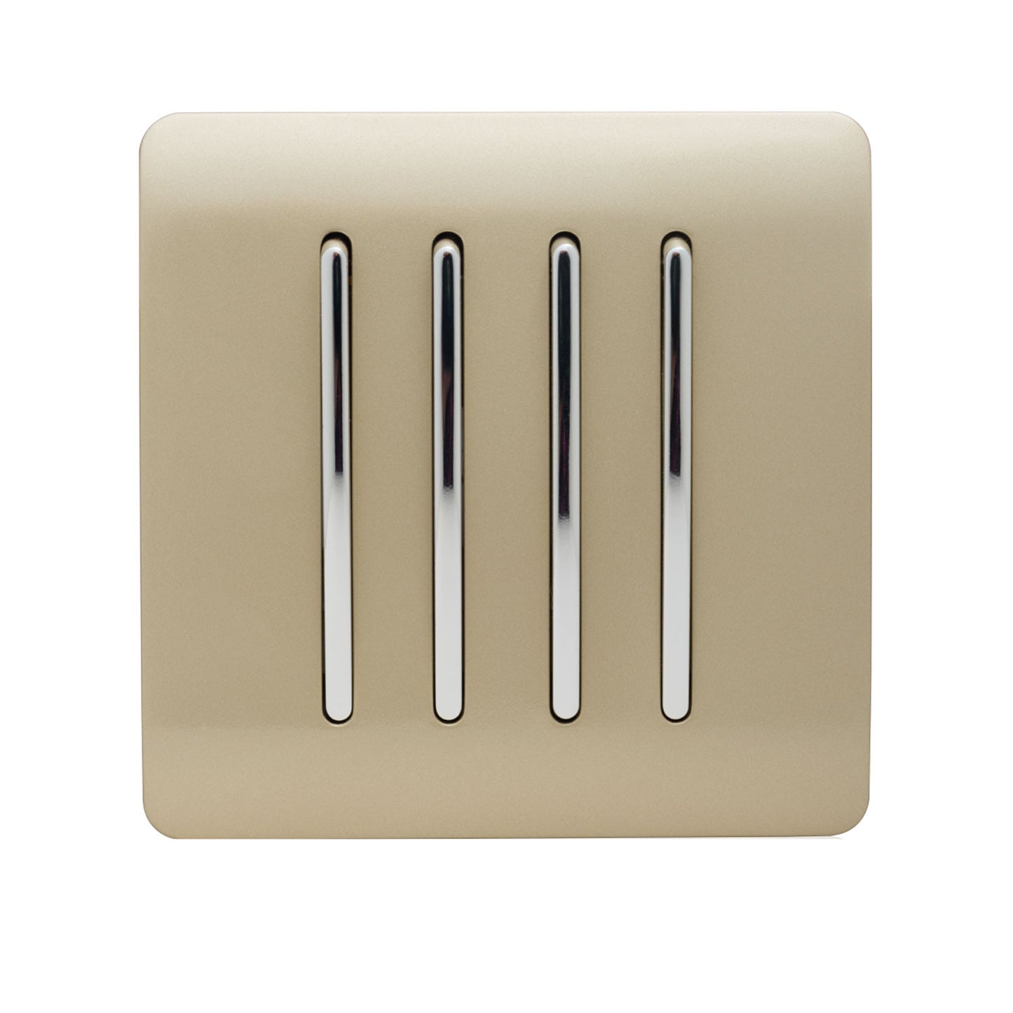 Trendi Gold - 4 Lever - 2 Way - Artistic Modern 10 Amp Rocker Light Switch