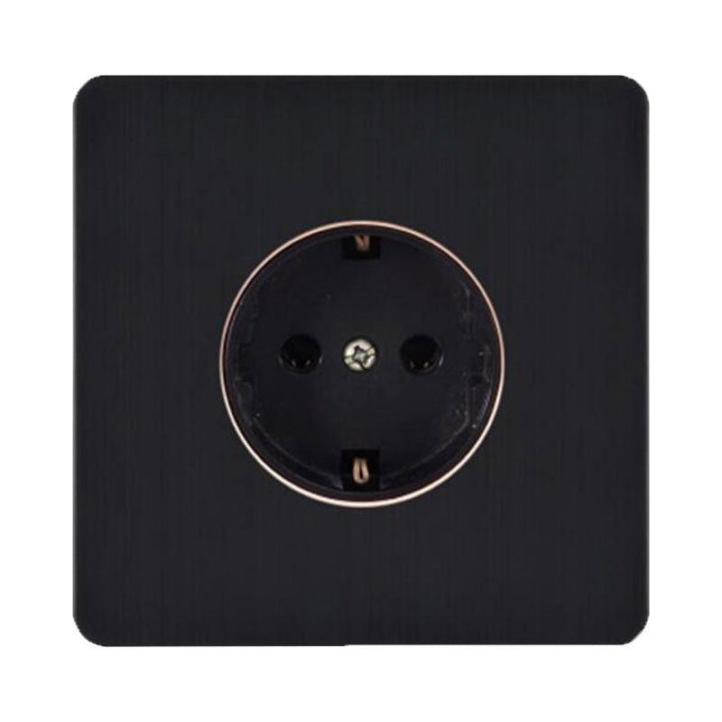 Bastille Black EU Wall Socket