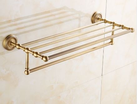 Brass Towel Shelf and Rail #201821