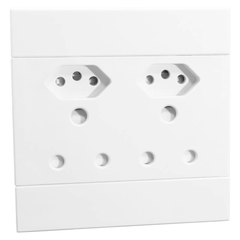 Double RSA & Double V-Slim Socket - White