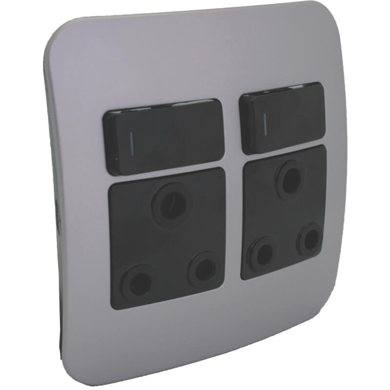 Veti 1 - Double Switched Wall Socket