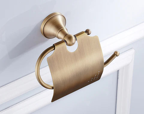 Antique Brass Toilet Roll Holder #20181