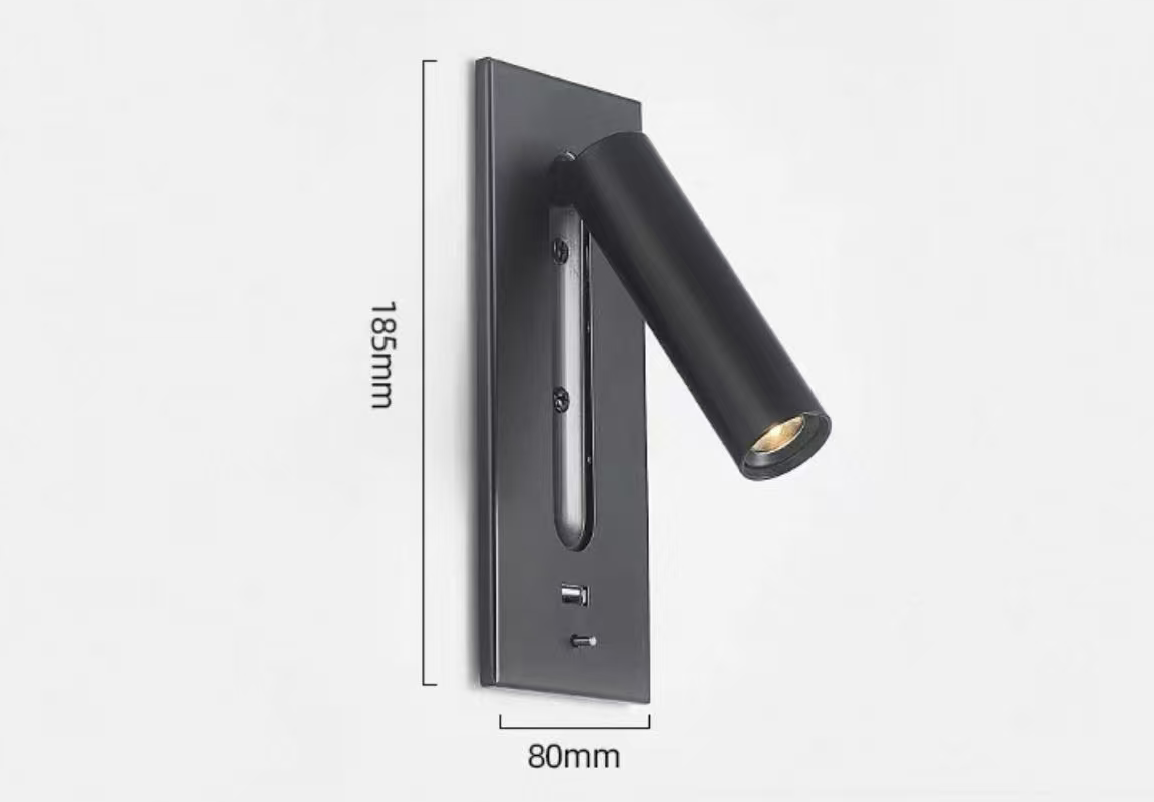 Bedside Reading Lamp - Black