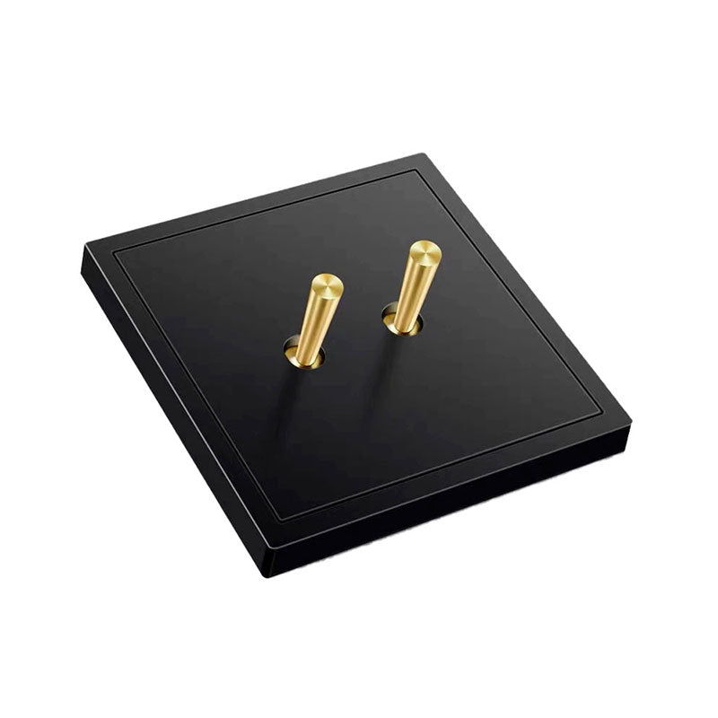 Luna Black with Brass Toggle 2 lever