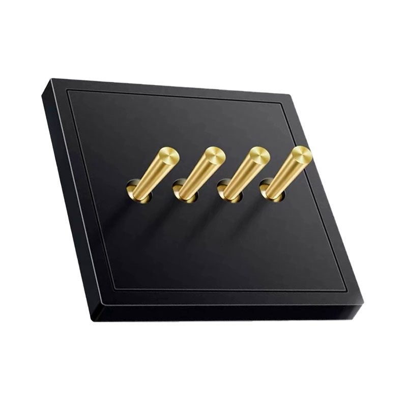 Luna Black with Brass Toggle 3 lever