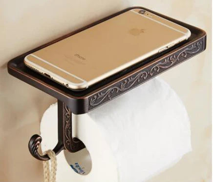 Oil Rubbed Black Embossed Toilet Roll Holder #201811