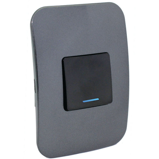 One-Way Black Switch with Locator - Gun Metal
