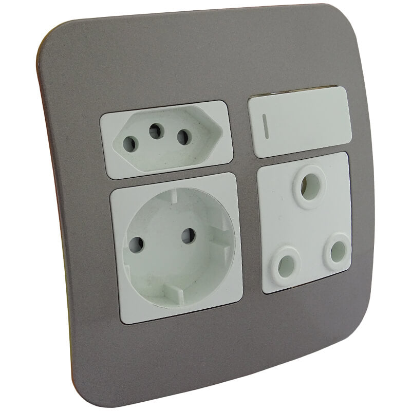 Round 2 Pin Plug Wall Socket