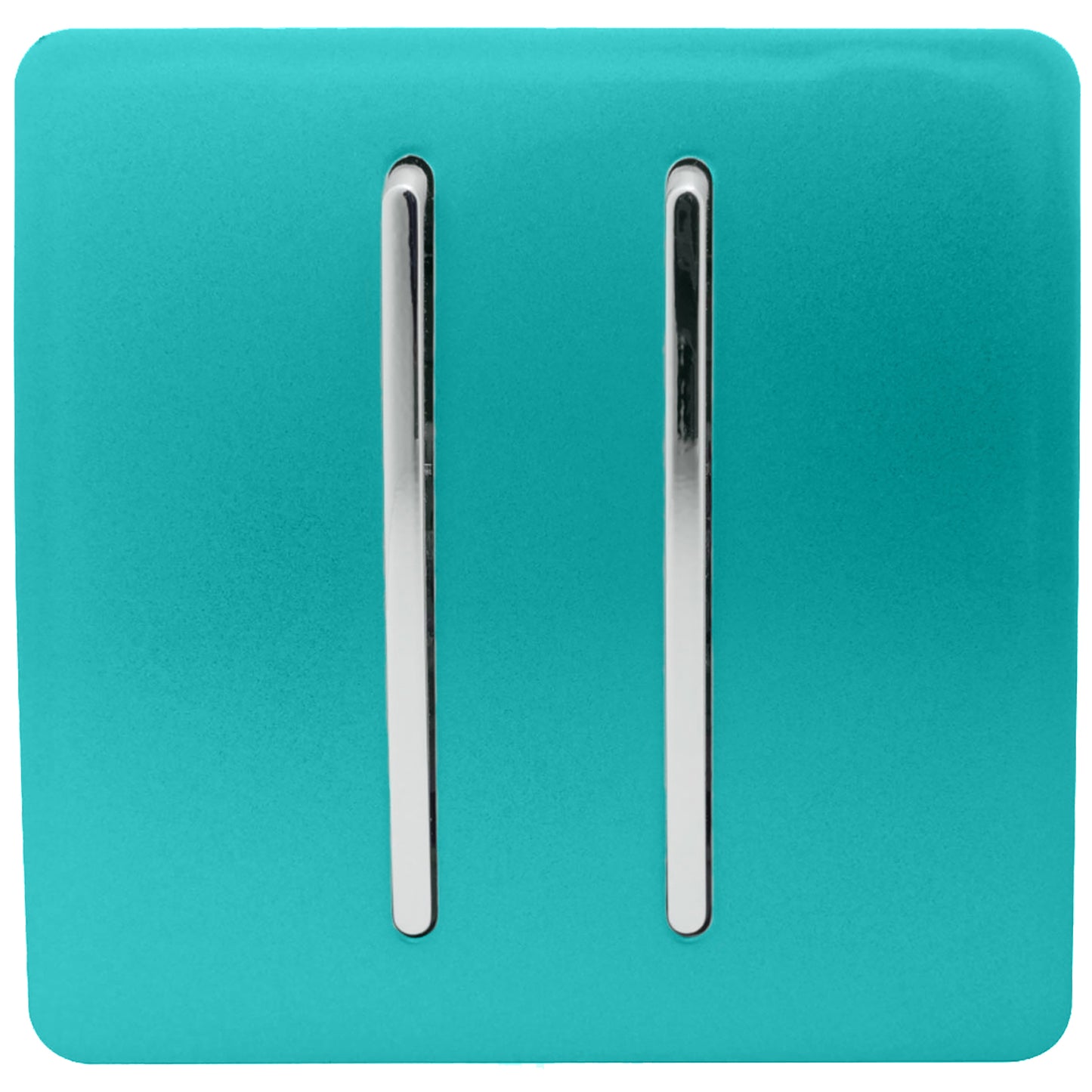 Trendi Bright Teal - 2 Lever - 2 Way - Artistic Modern 10 Amp Rocker Light Switch