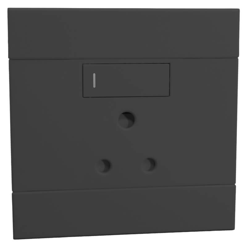 Single RSA Socket - Charcoal