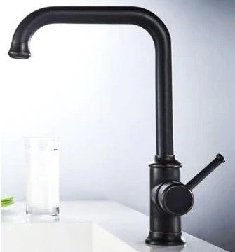 Steam Punk High Arc Kitchen Mixer Black