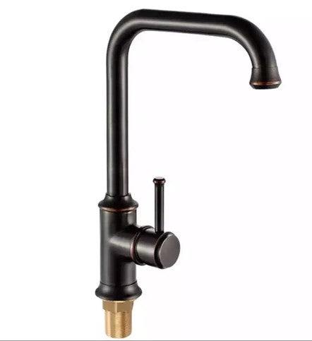 Steam Punk High Arc Kitchen Mixer Black