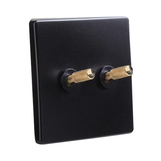 Tex Black with Brass Toggle 2 Lever