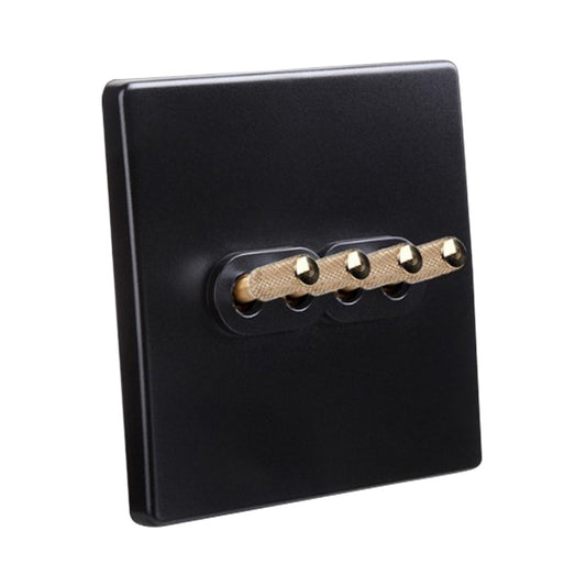 Tex Black with Brass Toggle 4 Lever
