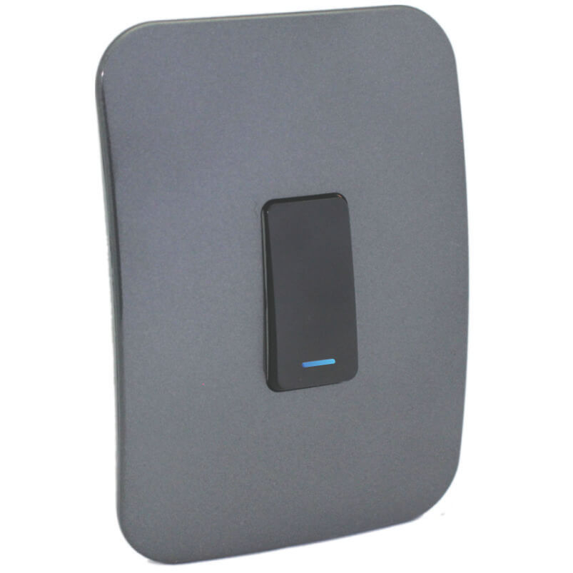 Two-Way Black Switch with Locator