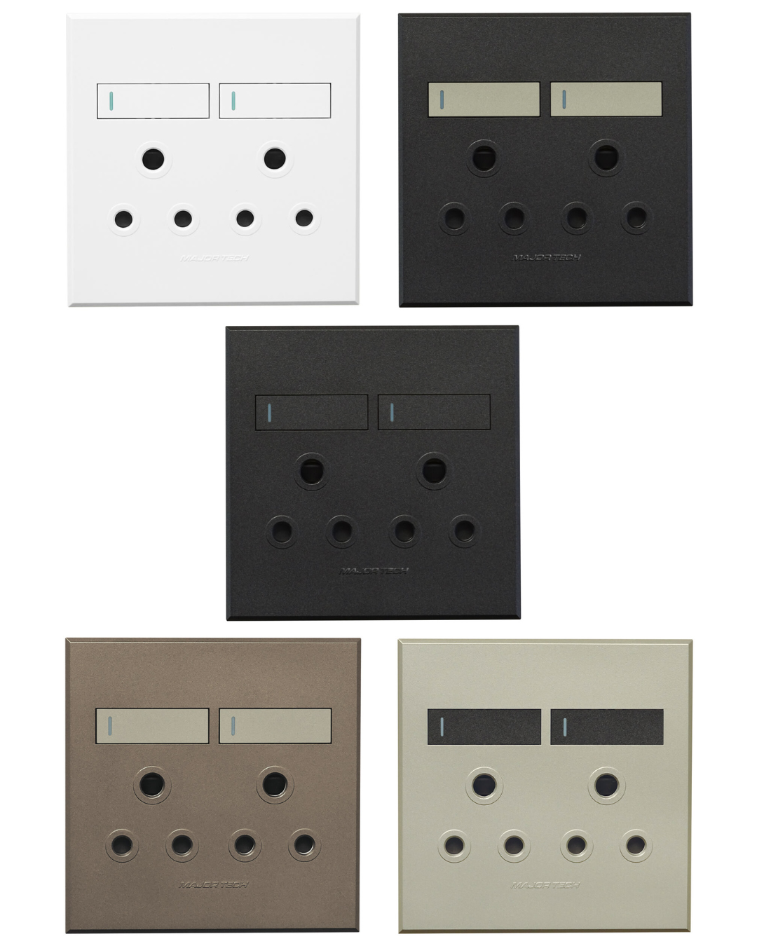 Veti 3 - Double RSA Sockets White