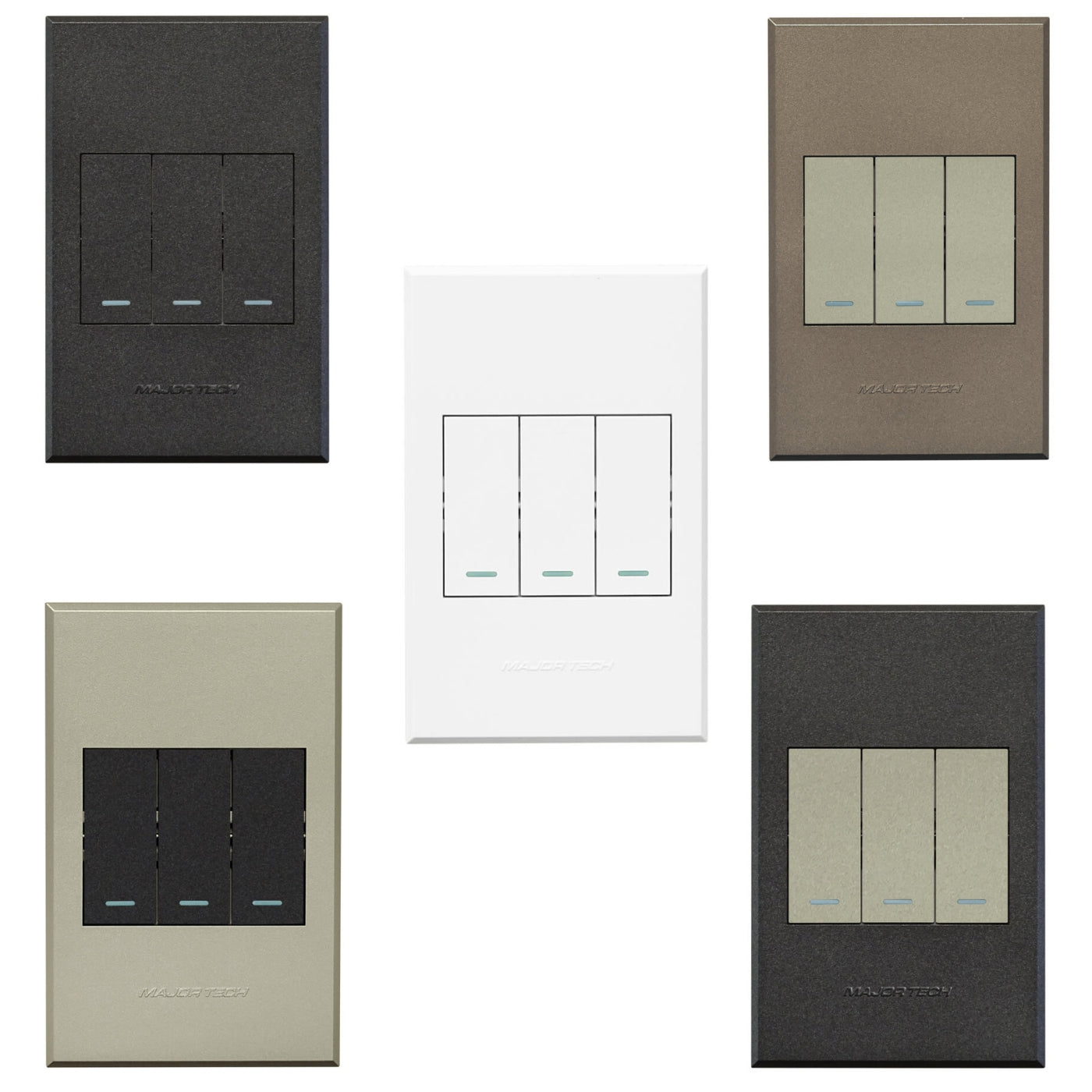 Veti 3 - 3 Lever - 1 Way/2 Way/Dimmer