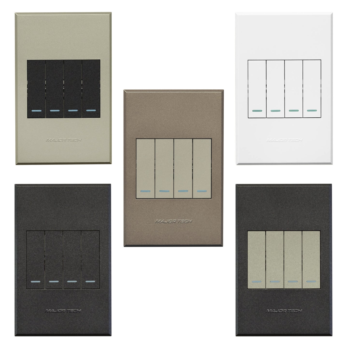 Veti 3 - Four Lever Two-Way Light Switch - 2-way