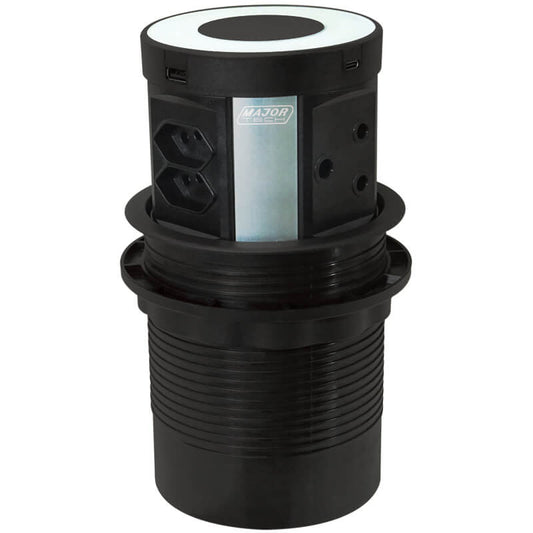 Wireless Charging Pop Up Power Tower - Black