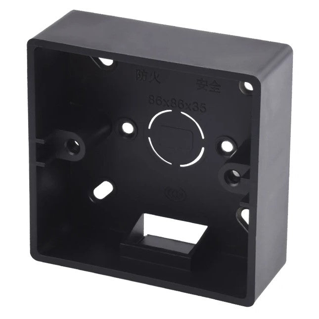 BLACK SURFACE MOUNT - WALL BOX - (86 x 86 mm)