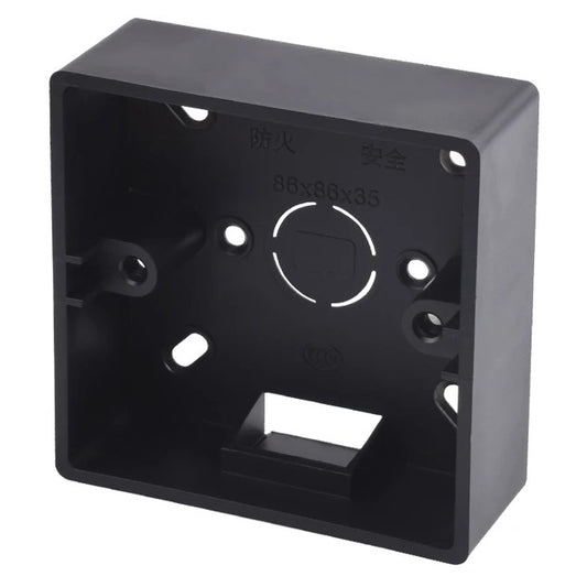 BLACK SURFACE MOUNT - WALL BOX - (86 x 86 mm)