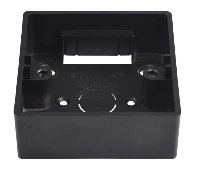 BLACK SURFACE MOUNT - WALL BOX - (86 x 86 mm)