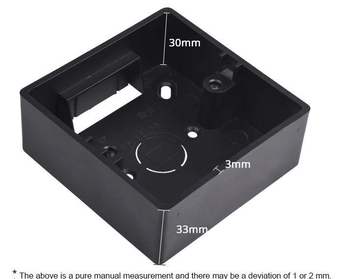 BLACK SURFACE MOUNT - WALL BOX - (86 x 86 mm)