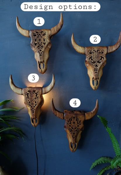 BULL SKULL WALL DECOR 8