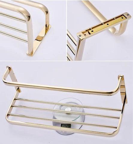 Gold Modern Bath Towel Rack and Rail #201924