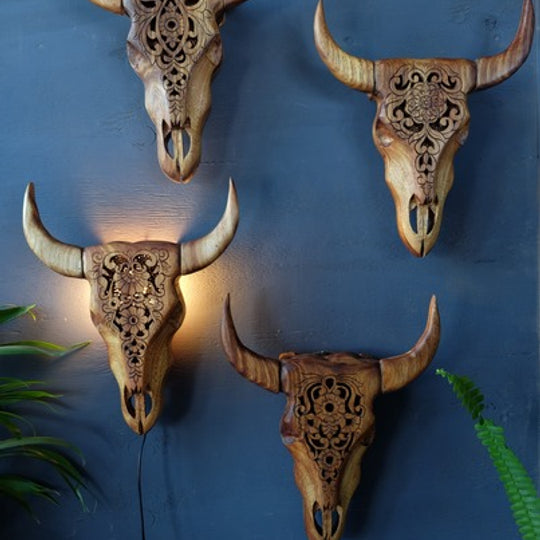 BULL SKULL WALL DECOR 8