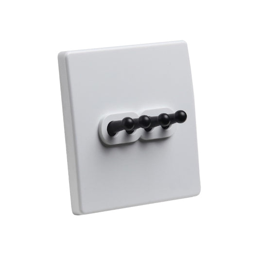 Classic White with black Toggle - 4 Levers