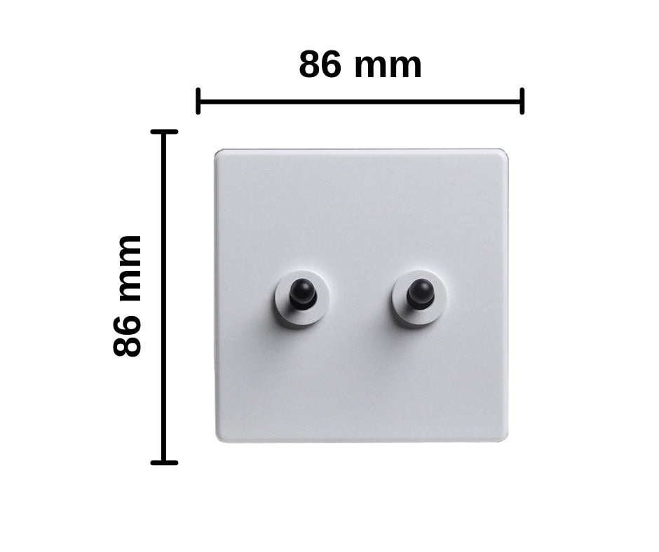 Classic White with black Toggle - 2 Levers