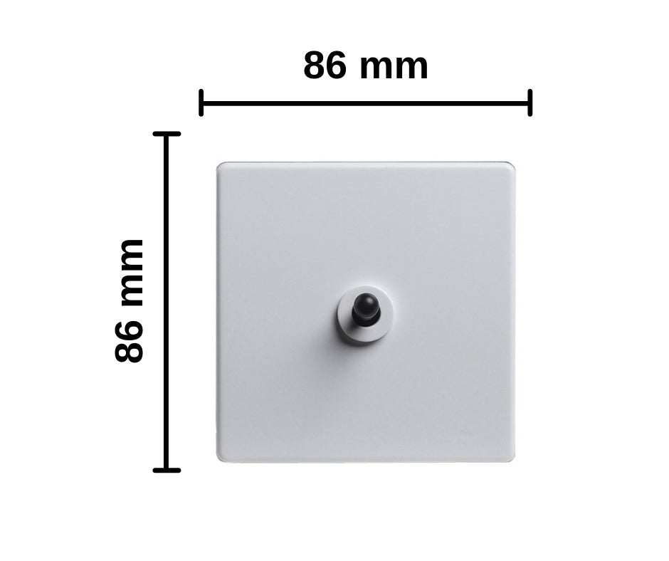 Classic White with black Toggle - 1 Lever