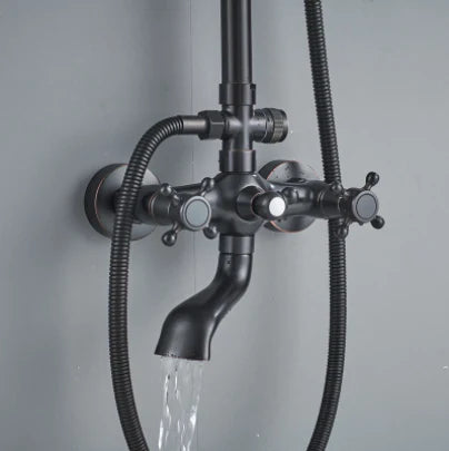 Oil Rubbed Black Antique Wall Mounted Rainfall Shower #201878