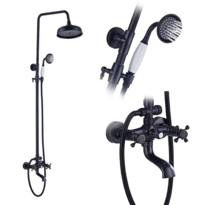Oil Rubbed Black Antique Wall Mounted Rainfall Shower #201878