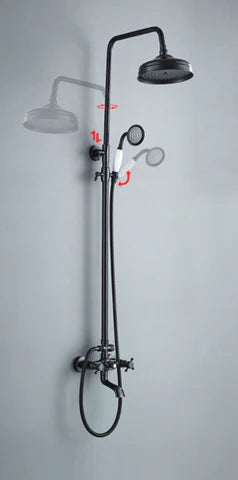 Oil Rubbed Black Antique Wall Mounted Rainfall Shower #201878