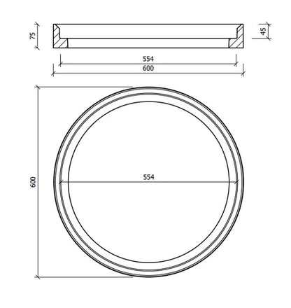 Round Concrete Mirror #202325